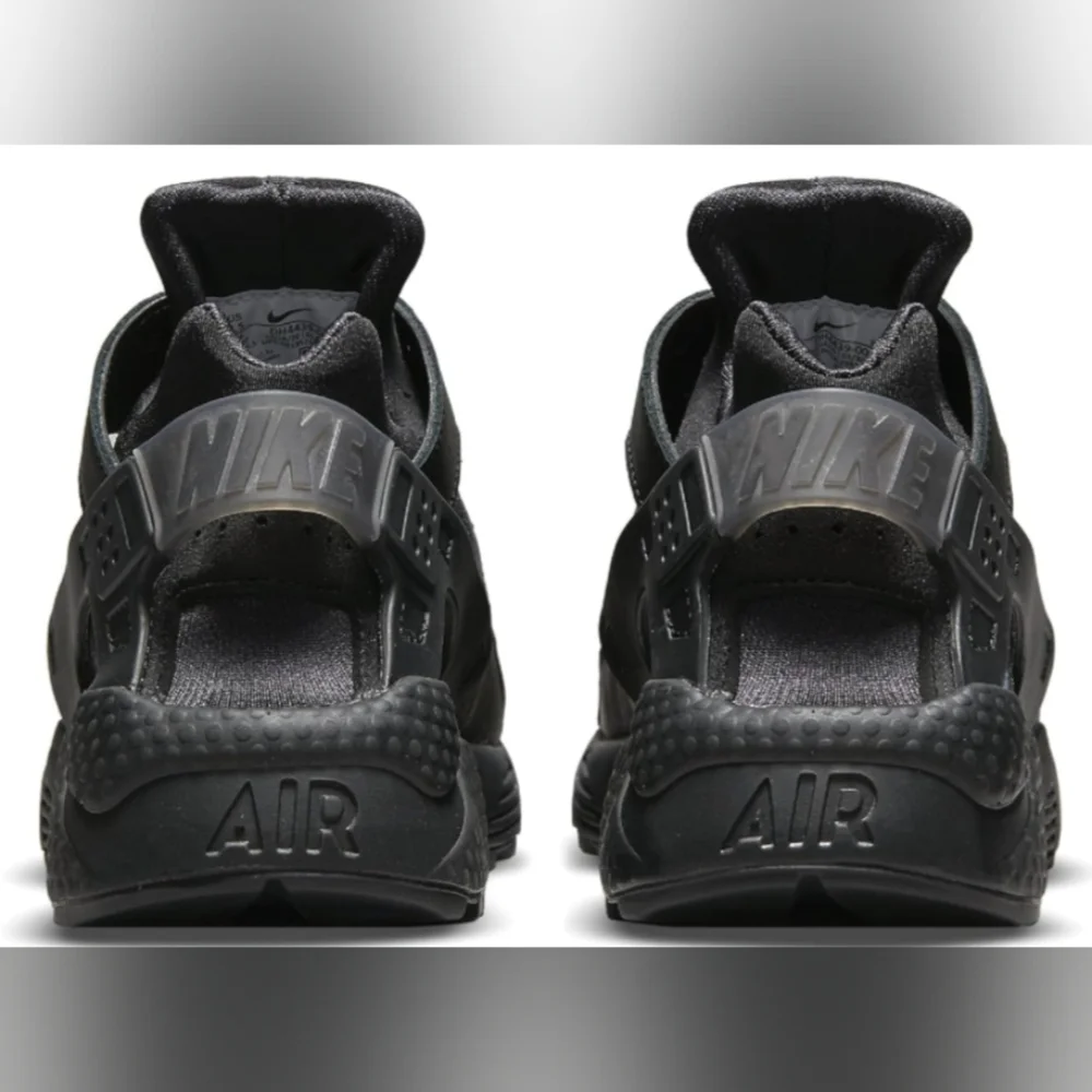 Nike Air Huarache Black Lace-Up Sneakers Wmn's Size 6.5 MSRP Used Exc $120